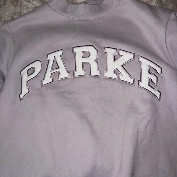 PARKE Valentine’s Varsity Mockneck Lavender+ White